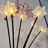 1PC Snowflake Solar Christmas Decorations Swaying Garden Lights Outdoor Pathway Solar Lawn Decor Stake Light Warm Light