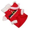 Dog Christmas Costume Warm Cute Skin Friendly Pet Puppy Christmas Suit with Hat for Daily Party Red White XL