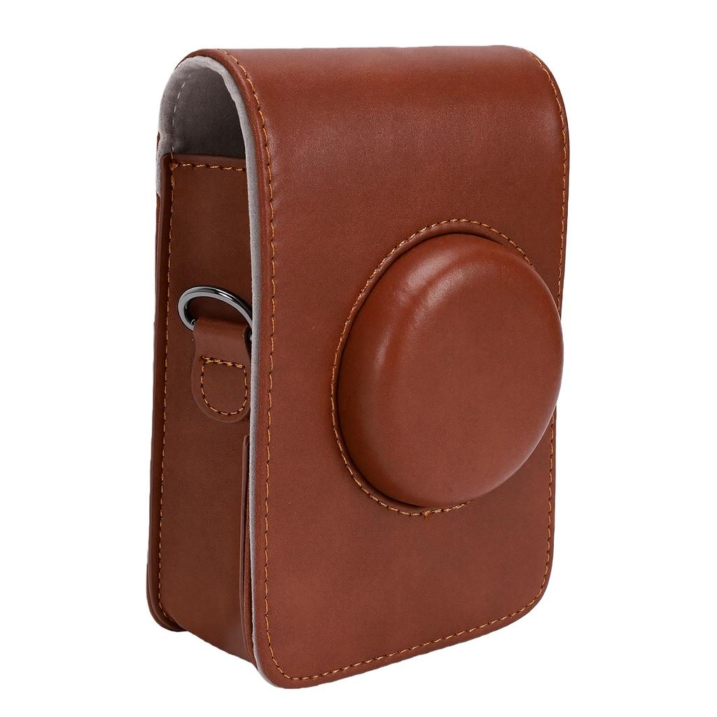 Kameratasche passend für Fujifilm Instax Mini Evo Kamera Magnetischer Klappdeckel Verstellbarer Schultergurt Vertikal Retro PU