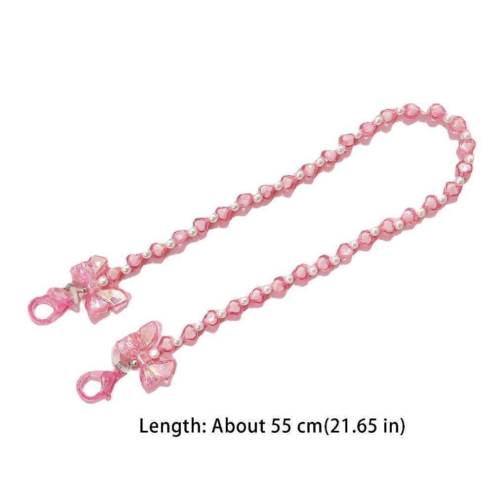 Cute Love Pearl Glasses Chain Anti-lost Mask Chain New Bowknot Hanging Rope