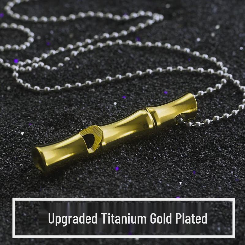 Outdoor Stainless Steel Bamboo-Style Whistle