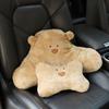 Cute Cartoon Plush Bear Rabbit Car Headrest Waist Pillow Soft Comfortable Cushion Lumbar Support Car Accessories Interior
