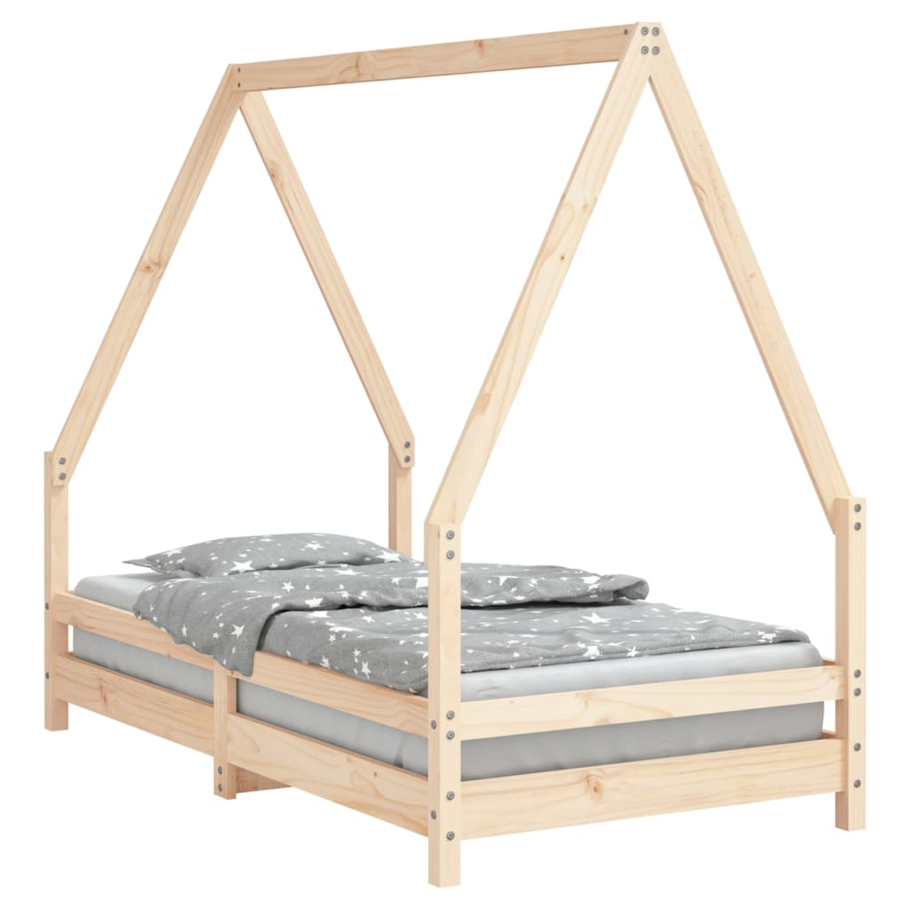 Kids  Bed 80 X 160 Cm Solid Pine Wood