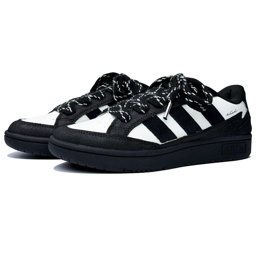 adidas WCARD ADV Rutschfeste Niedrige Skateboard-Schuhe Unisex Schwarz Weiß IH0961(Team567-)