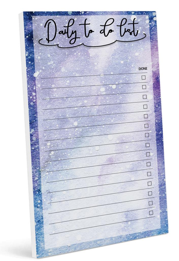 Inkdotpot Daily Planner List Pad Notepads Memo Pad, Undated To-Do List Tear Off Pad - 4.5 X 7.5 Inches (50 Sheets) Organizer