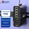 Itcom Industrial Gigabit POE Fiber Optic Converter Switch