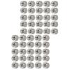 50Pcs Coupling Nut Round Female Thread Stainless Steel M4 Connector Nut Kit for Maintenance