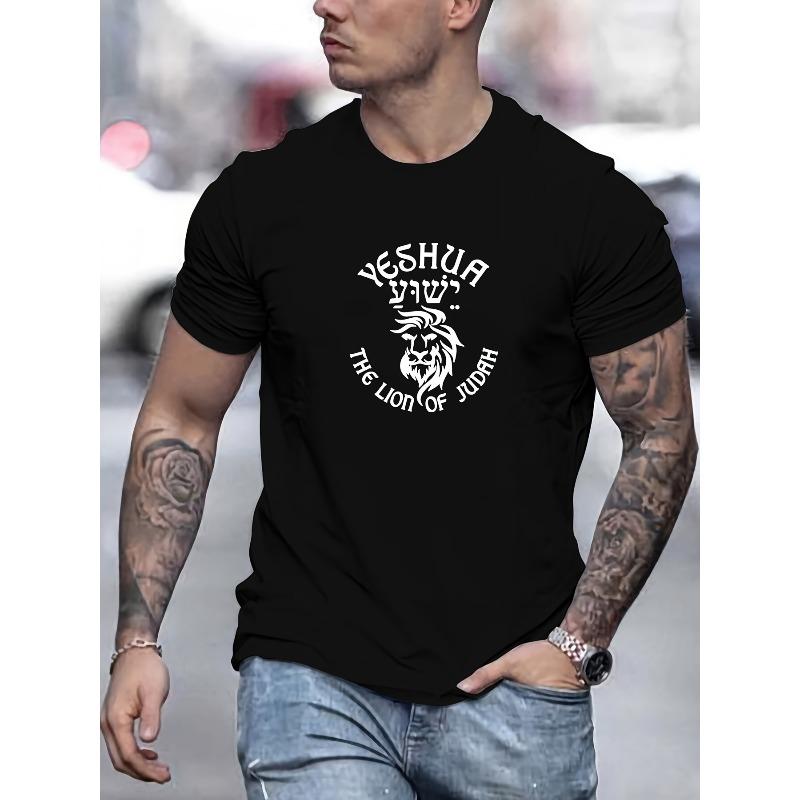 European sizes Men S Pattern Summer Casual Short-Sleeve T-Shirt S чёрный