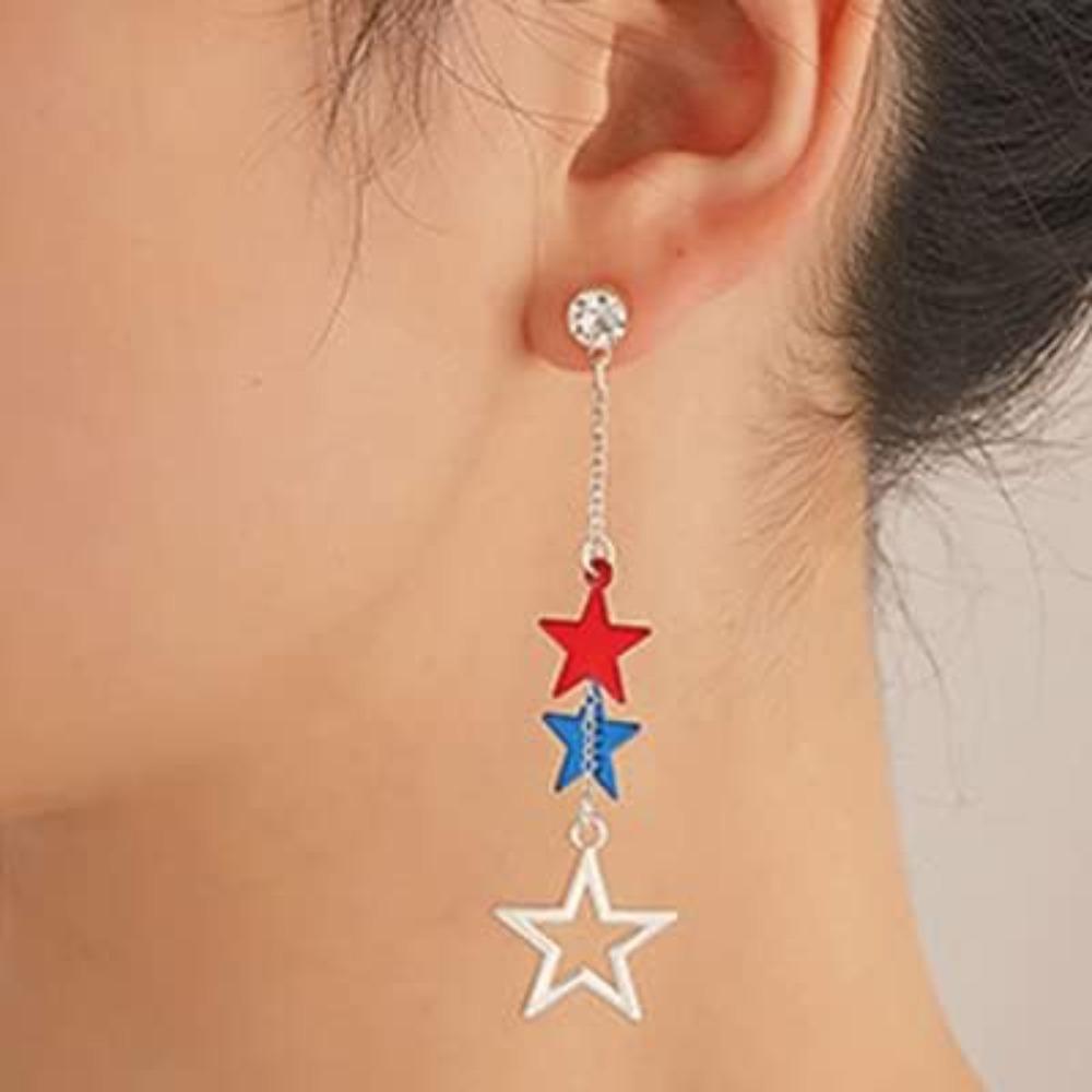 American Flag Earrings 4th of July Drop Dangle Earrings for Women Independence Day Patriotic Earrings,Memorial Day Earrings Leather Earrings