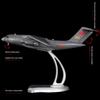 1:144 China Y-20 Transport Aircraft Model Alloy Diecast Airplane Miniature with Movable Tail Fin Hobby Model for Kids