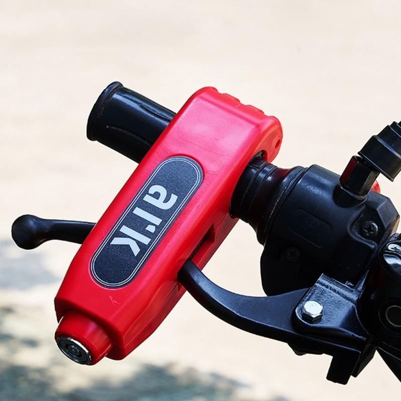 Motorcycle Handlebar Lock Cycling Helmet Lock Brake Lock Anti-Theft Grip Lock Bicycles Security Lock