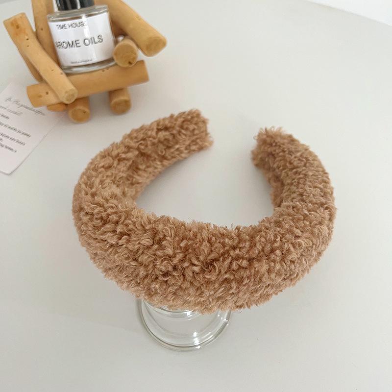 Bentita din lână corală moale și caldă Suport de păr pentru femei Accesorii pentru femei Crăciun pentru cap Scrunchis Machiaj vintage Paruri pentru fete