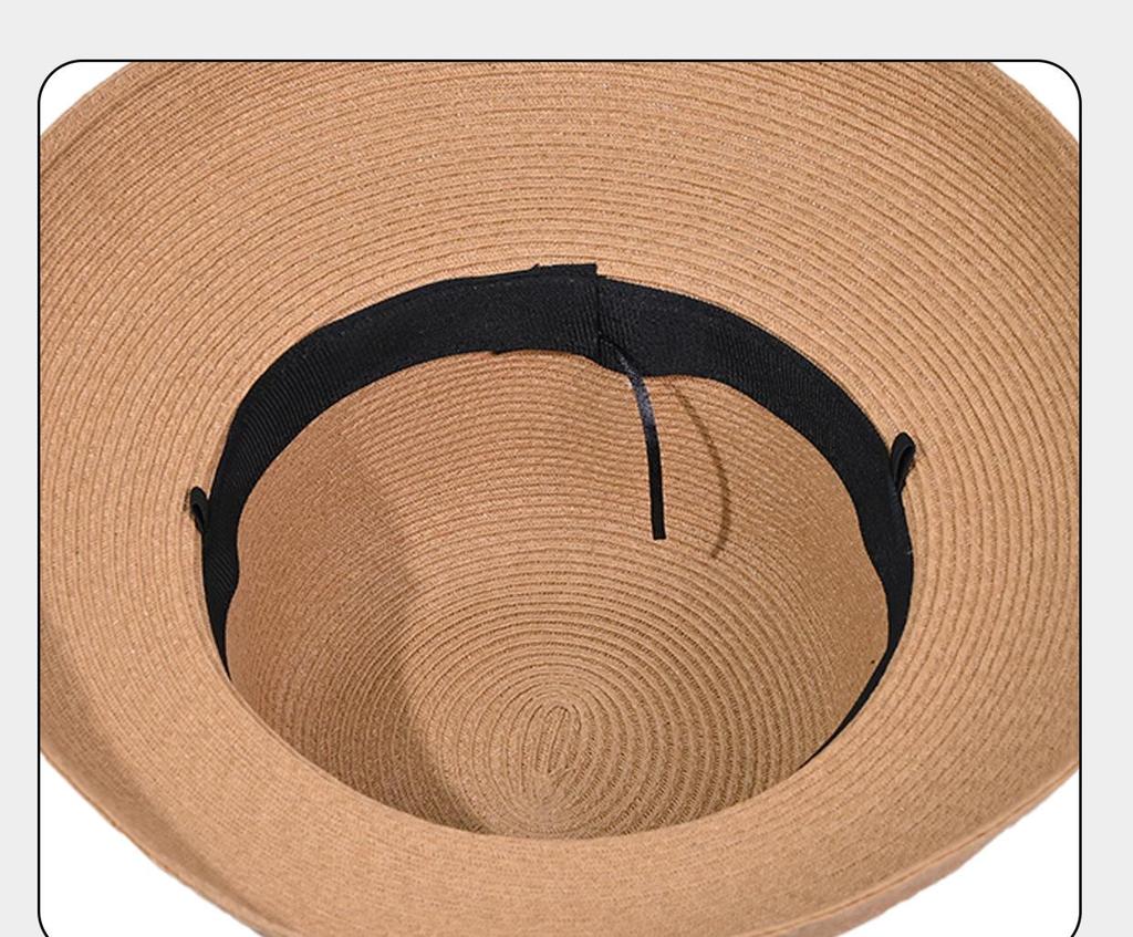 High-End Hepburn Style Raffia Sun Hat for Women - Elegant Summer Travel Accessory