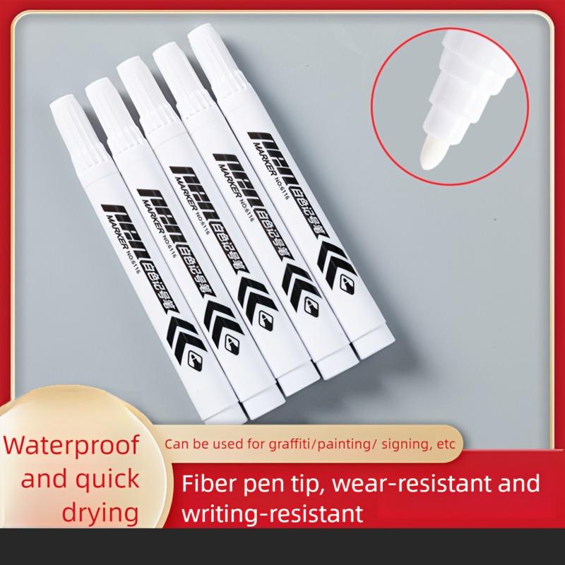 1/6 Pcs White Marker Paint Pens Waterproof Rubber Permanent Marker Pen Car Tyre Tread Environmental Tire Painting Dot Markers