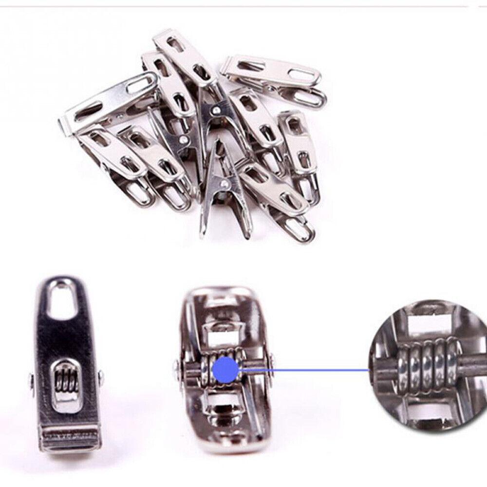 Wäscheklammern Edelstahl Wäscheklammern Haushaltskleidung Verschlussklammer Winddichte Klammern Hängenadeln Metallklammern Klammern