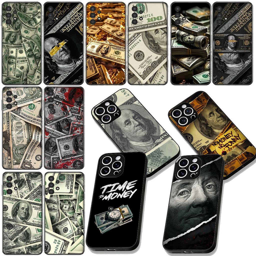 Money 100 D-Dollar Phone Case for Xiaomi Redmi Note 13 14 ProPlus Pro Plus 14C A4 13C Pro+ Note14 Cover Casing