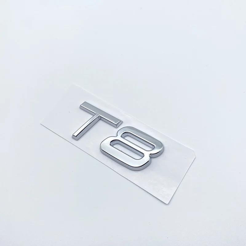 ABS Letters Numbers Emblem B4 B5 T4 T5 T6 T8 Trunk Lid Badge Decal Car Sticker for Volvo V60 Glossy Black Chrome