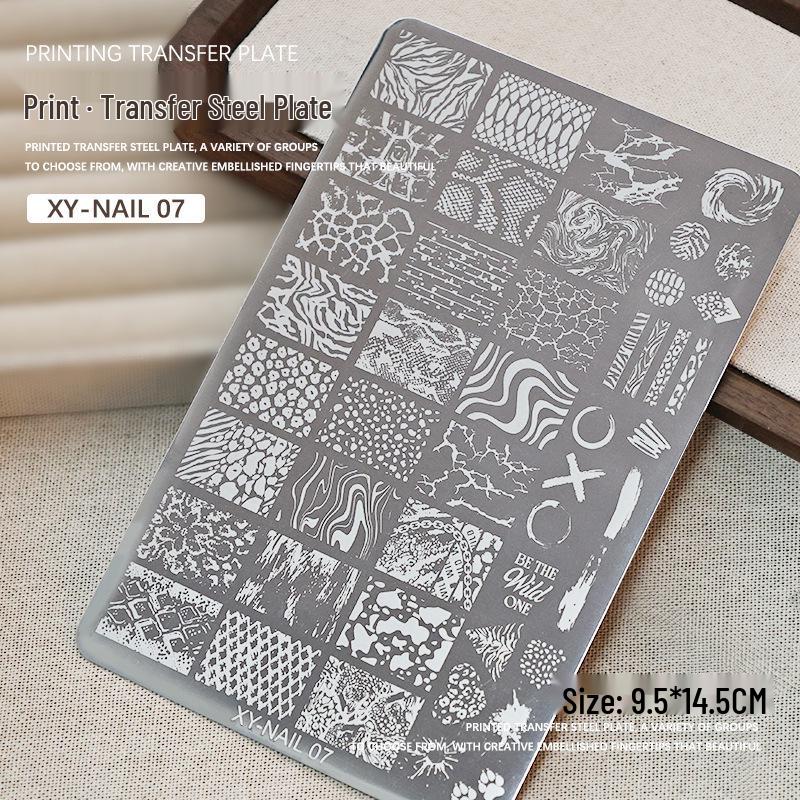 Płytka do stemplowania zdobień paznokci - Wzory koronki, motyla, róży, kwiatowe, wstążki, kok z silikonowym stempelkiem