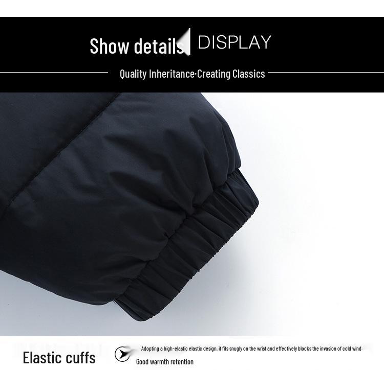 Pánská lehká krátká péřová bunda pro střední věk a starší - Hrubá, hřejivá, ležérní zimní bunda