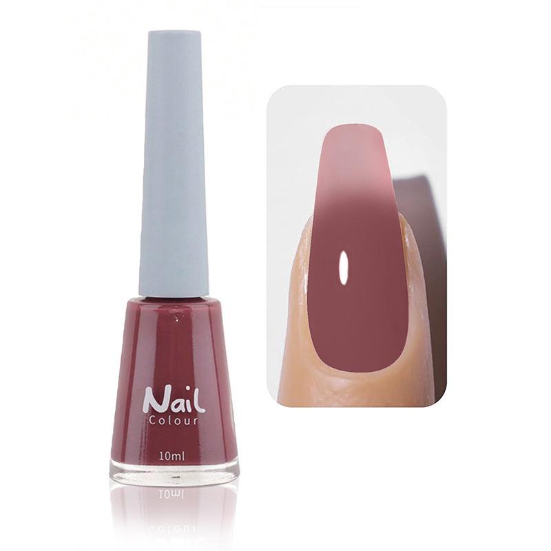 Oil-based Nail Polish Non-peeling Non-bake Fast-drying Lasting Nude Color Transparent Nail Salon Full Set of Nail Polish