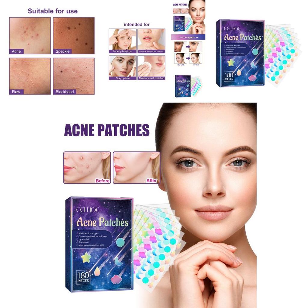 Eelhoe Pimple Patches For Effective Skin Repair And Acne Spot Treatment With 180 Pieces For Clear Complexion