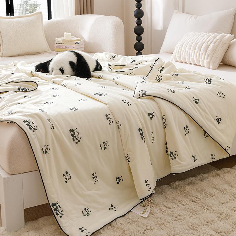 1PCS Summer Quilt Fluffy Soft Comfort Machine Washable Cartoon Kids Thin Quilt Cooling Blanket