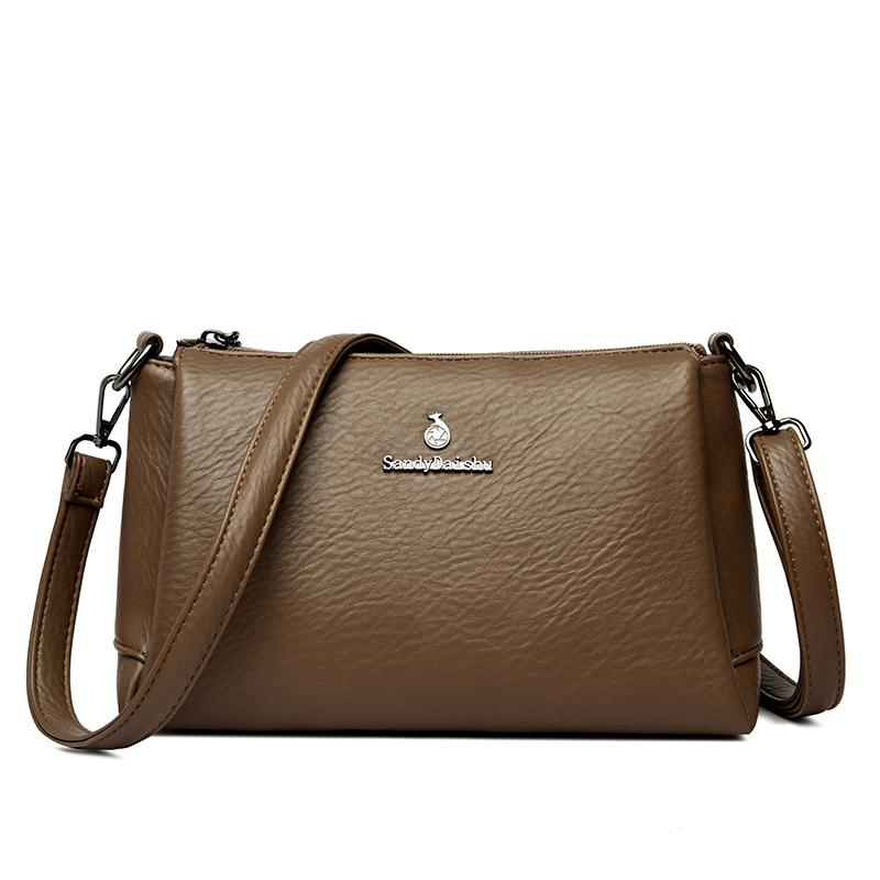 Luxusní kabelka přes rameno pro ženy, jednoduchá kabelka přes rameno, vysoce kvalitní kožená kabelka přes rameno