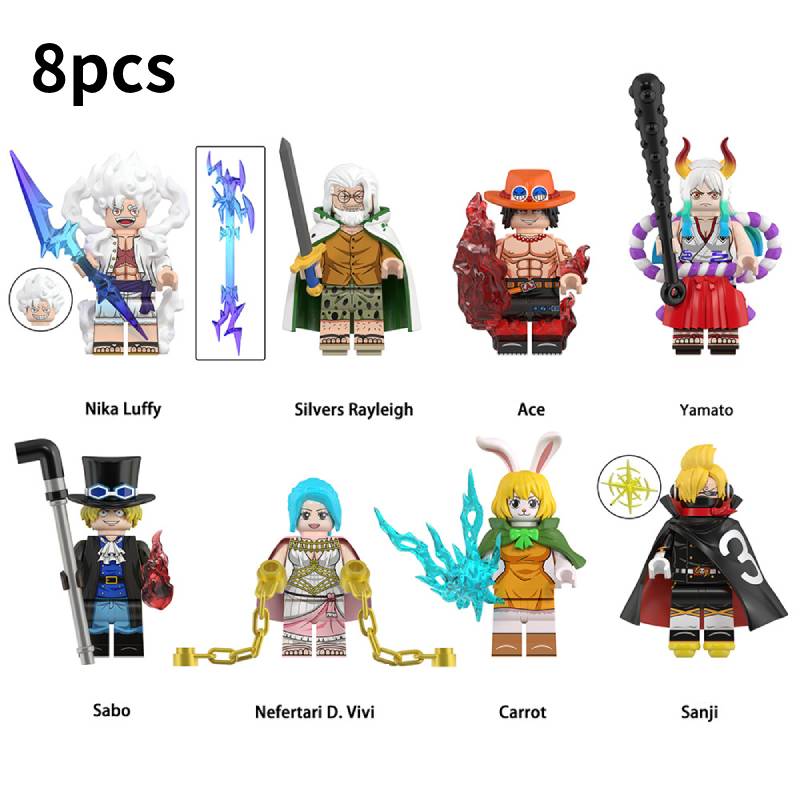 

8pcs Piece One Building Blocks Assembling Toy Early Education Cartoon Gifts