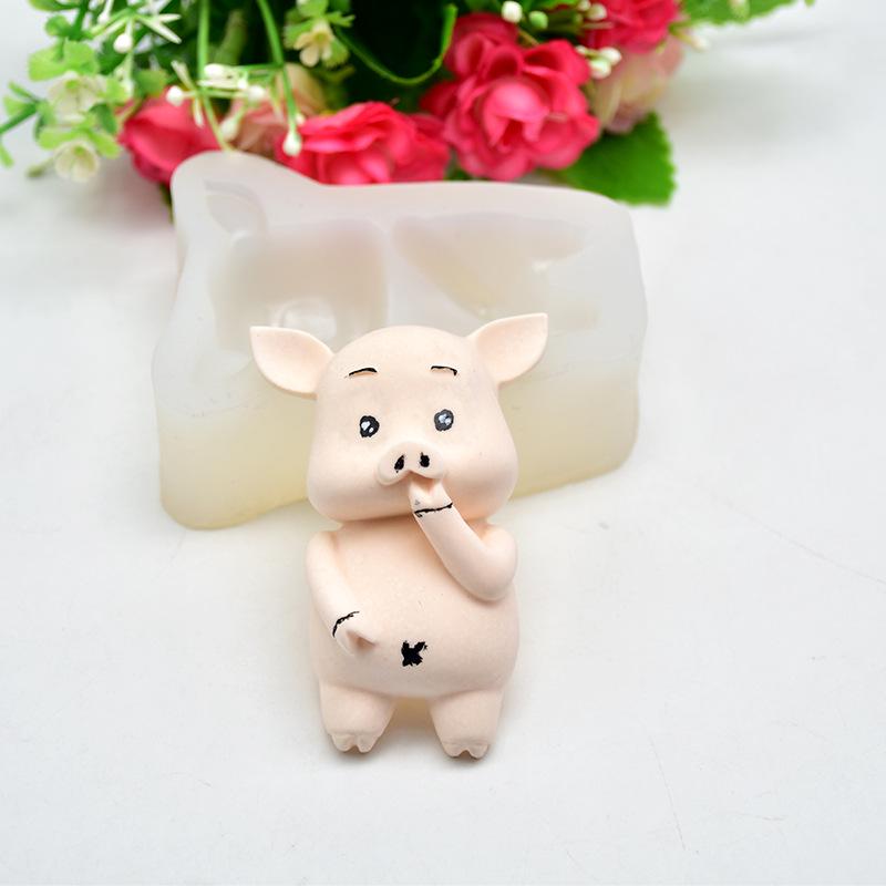 DIY Baking Tools Creative Cute Pigs Cake Fondant Cream Chocolate Silicone Mould
