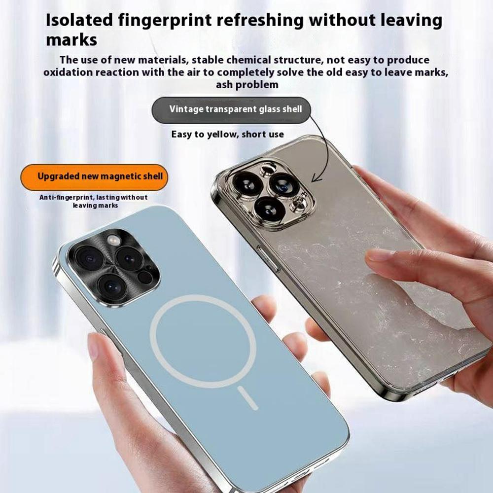 For iPhone 15 Pro Case Compatible with MagSafe Acrylic+TPU Airbag Protection Phone Cover