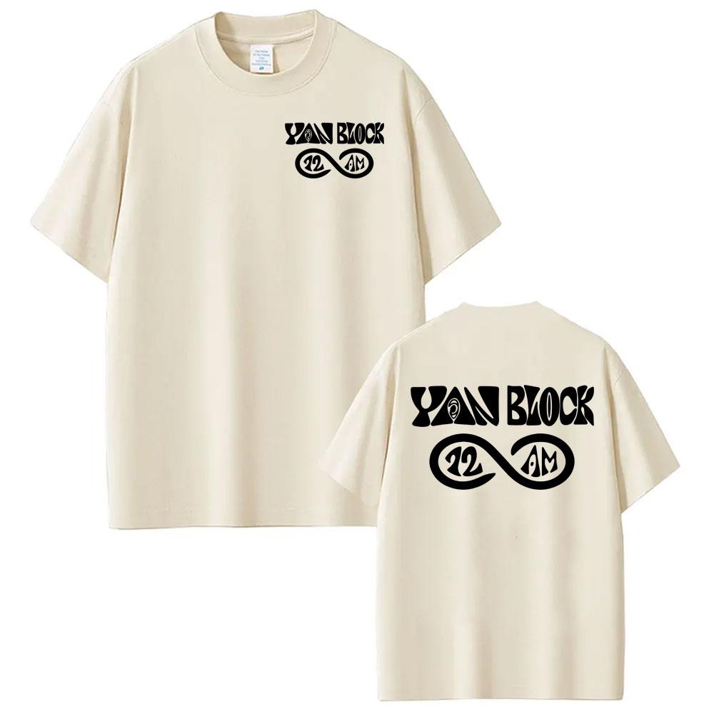 Rapper Yan Block Album Logo Graphic T Shirts Men Womens Summer Fashion Vintage Classic Oversized T Shirt Casual Cotton Tshirts