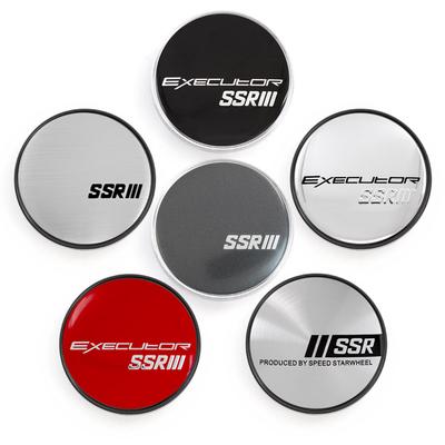 4PCS/lot  60MM EXECUTOR SSR Car Wheel Center Hub Caps Car Emblem Badge Logo Wheel Center Cap Label Car Styling Accessories
