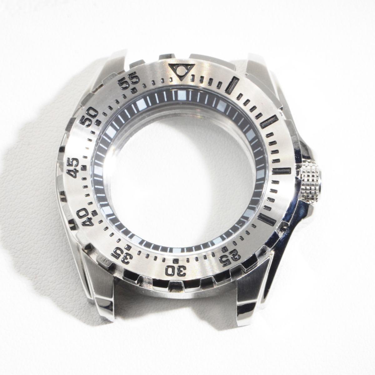 

Корпус часов 44 мм NH34 NH35 NH36 NH38 NH39 NH70 Серебристый Черный Корпус часов из нержавеющей стали