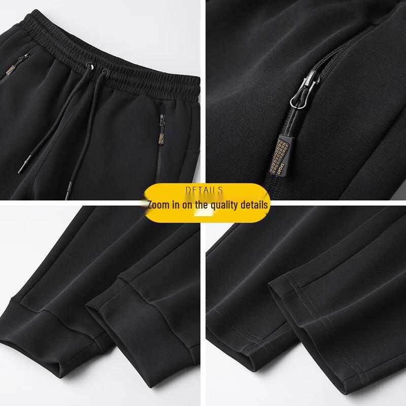 Dibenze Men's Plus Size Loose Fit Casual Sweatpants