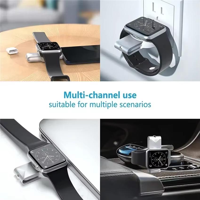Magnetisches kabelloses Ladegerät Tragbar USB Typ-C Anschluss Uhrenladung für Apple Watch 9 8 7 6 SE 5 4 3 2 Schnellladestation