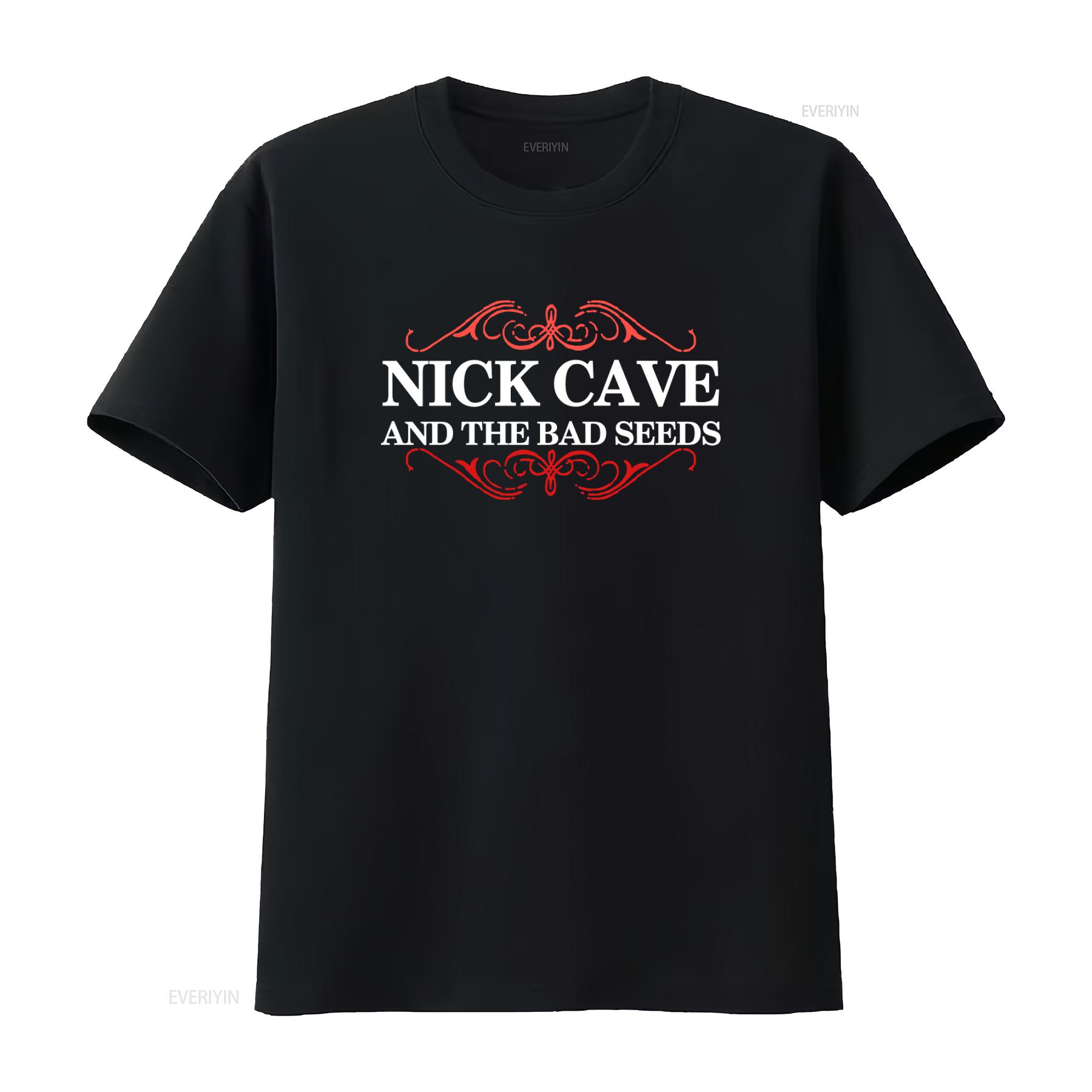 

Nick Cave and the Bad Seeds Swirls Band Music T Shirt for Rock Fan vintage Washed graphic Top For Everyday Wear Casual Slightly 4XL