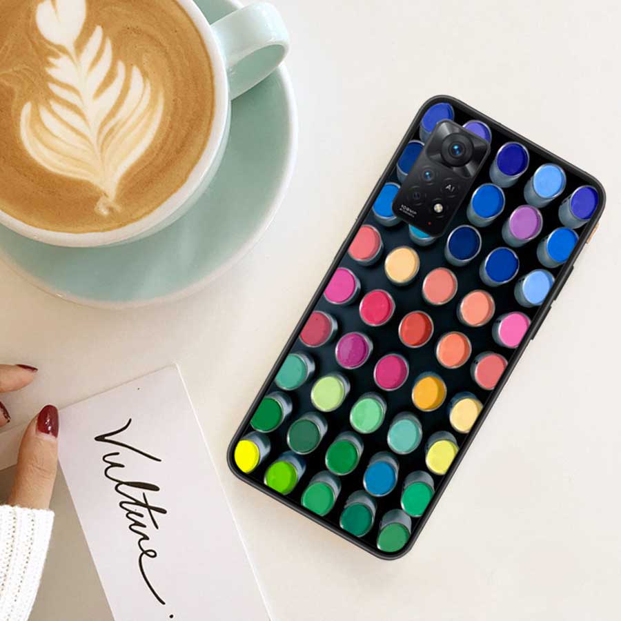 

Красочный набор акварелей палитра красок чехол для телефона Redmi Note 13 Pro 5G Plus 12 12C 10 10A 10C 9 9A 9C 9T 8 8A K60 K70 Pro Xi Redmi 9A