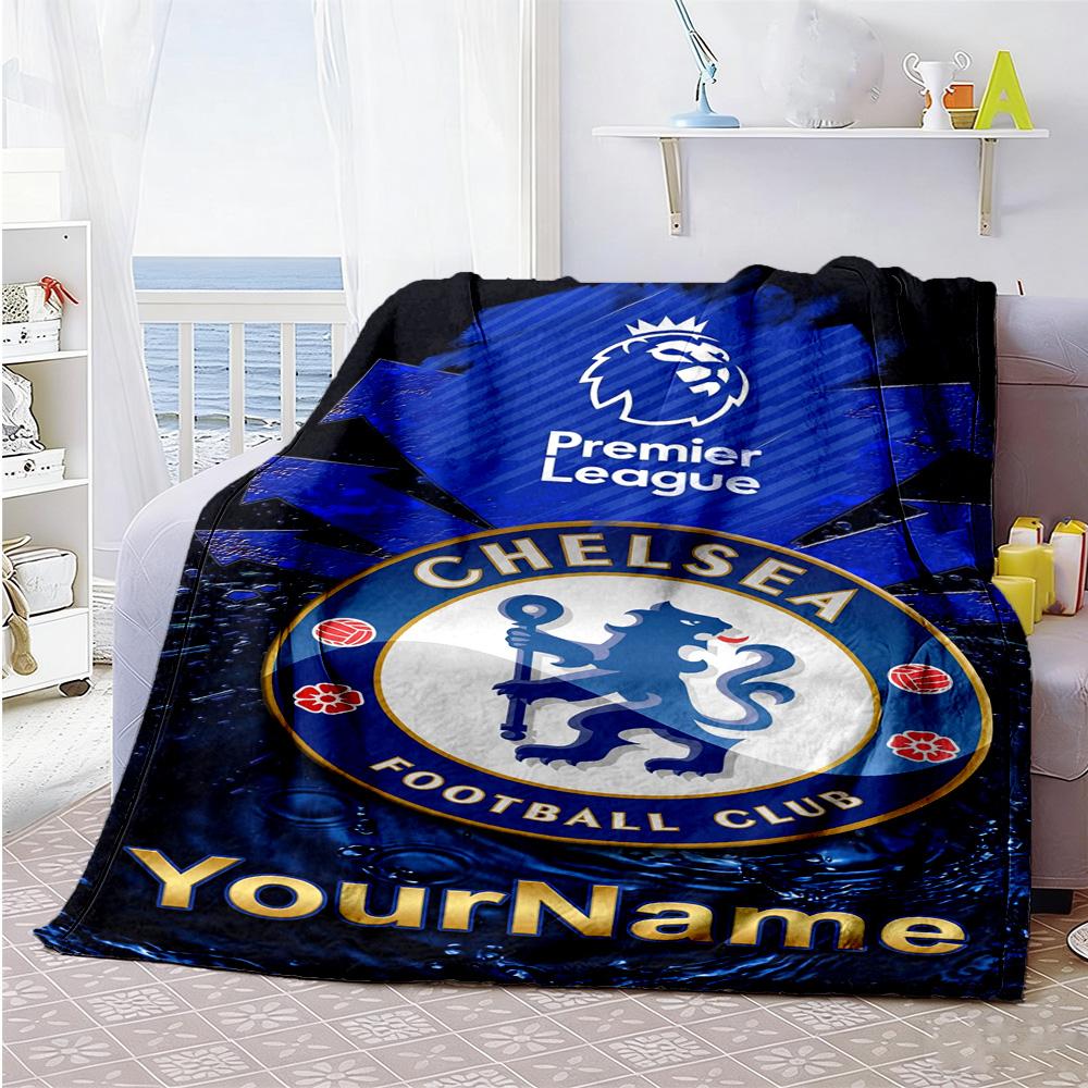 Chelsea Customize Your Name Blanket Multi-purpose Personalized Blanket Comfortable Throw For Picnics Livingroom Chair Nap Ideal for All Seasons