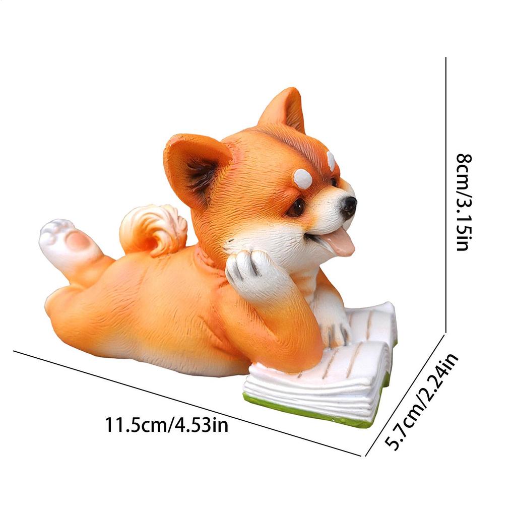 Dog Decor Resin Cute Animal Collectible Ornaments Collectible Dog Figurine Sculpture For Indoor Outdoor Living Room Balcony