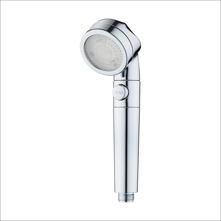 LED Rainfall Shower Head with 7 Colors Light Ionic Filter Chrome Finish Bathroom Use Hot/Cold Water Easy Installation