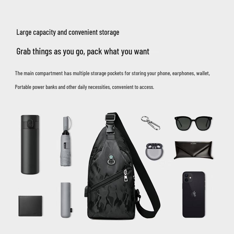 Męska wielofunkcyjna torba na klatkę piersiową Hengyuanxiang