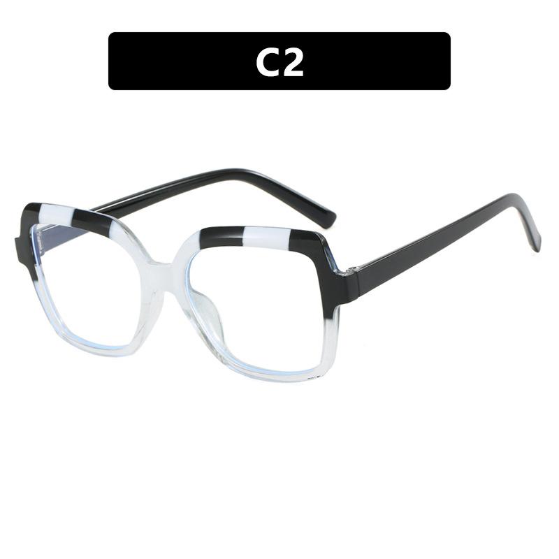 Splicing square glasses frame anti-blue light new glasses frame personalized color contrast fashion flat mirror ins Internet celebrity