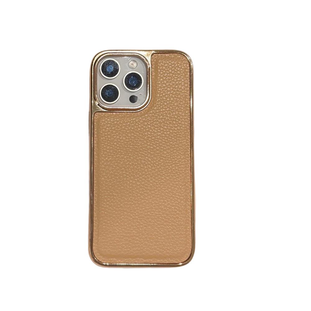 Lychee Pattern Electroplated Drop-Proof Phone Case for iPhone 17 Pro Max