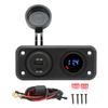 Car Phone Charger Adapter with Color Backlight Voltmeter QC 3.0 PD 18W Dual Port DC10‑30V for Truck 