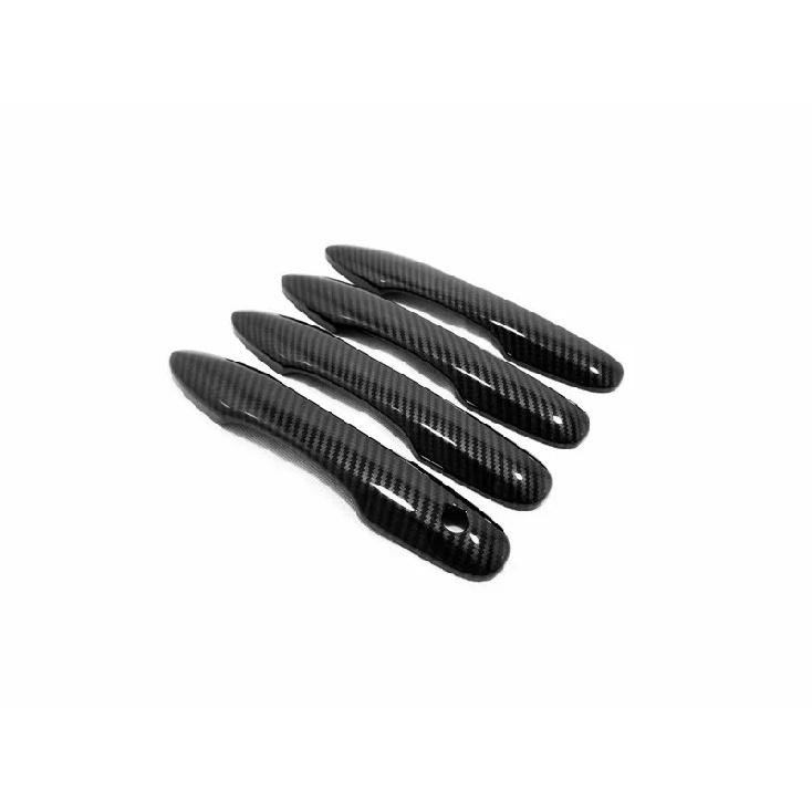 For Toyota Yaris Cross     2024 ABS Carbon Fiber Black Door Handle Cover Trims Car Styling Accessories