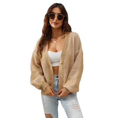 2026 Winter Plus Size Knitwear Button Cardigan - European & American Style Sweater