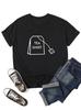 Women Funny Tea Graphic T-Shirt Harajuku Swag Hip Hop Short Sleeve Crewneck Casual Soft Girl D