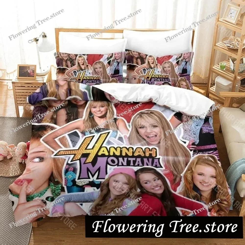 3D Print Hannah Montana Bedding Set Boys Girls Twin Queen King Size Duvet Cover Pillowcase Bed boys Adult Home Textileextile029