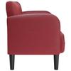 Two Seater Sofa Wine Red 110 Cm Faux Leather