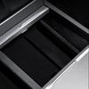 YZ For Tesla Highland Model 3 Y Juniper Hidden Storage Center Console Armrest Front and Rear Layered Grid ABS Organized Flocking